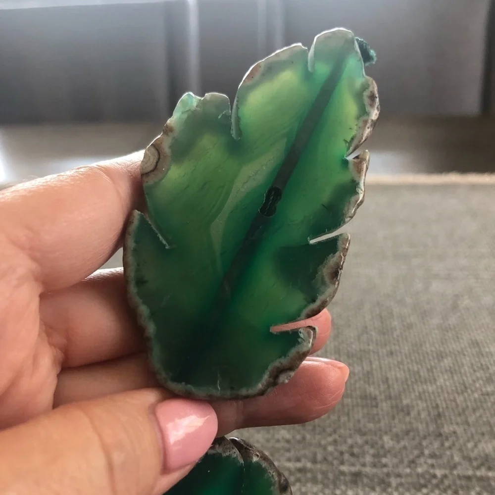 semiprecious stone green agathe